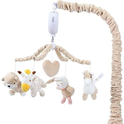 Musical Crib Mobile for Baby, Clip-On Mobile for Crib for Pack n Play, Nursery Mobile with Music & Hanging Toys, Baby Boy & Girl Mobile for Crib