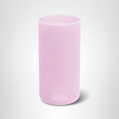 Dr. Brown's Options+ Narrow Glass Bottle Sleeve, 100% Silicone, Pink, BPA-Free, 8 oz, 1-Pack