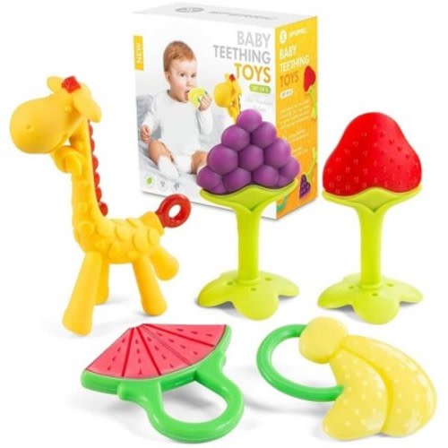 Baby Teething Toys for Newborn Freezer Safe BPA Free Infant and Toddler Silicone Teethers Soothe Babies Gums, Perfect Baby Gift