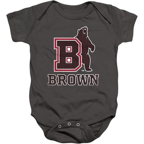 Brown University Official Distressed Primary Logo Unisex Infant Snap Suit for Baby
