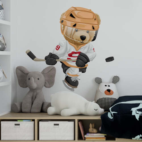 Teddy Bear Ice Hockey Player