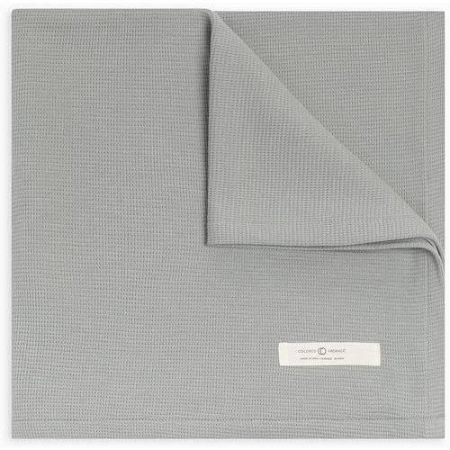 Colored Organics Baby Organic Cotton - Infant Receiving Blanket - Mist Waffle