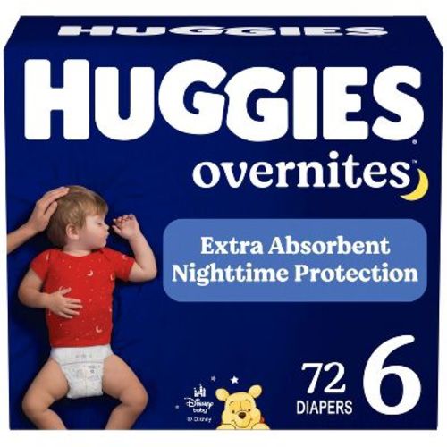 Huggies Overnites Nighttime Protection Diapers - Size 6 - 72ct