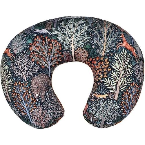 KLWJFK Nursing Pillow and Positioner, Breastfeeding, Bottle Feeding, Baby Sitting Support with Removable Ultra Soft Minky Cover, Tummy Time Support for Baby Boys and Girls (Lost Deer)