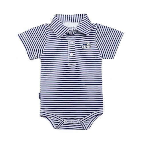 Infant Garb Navy/White New Hampshire Wildcats Carson Polo Bodysuit
