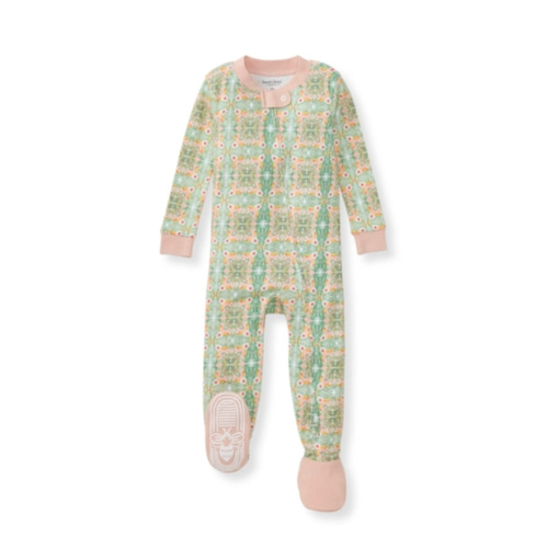 Floral Tile Organic Baby Girl Sleeper