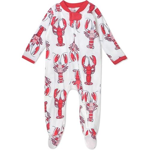 HonestBaby Baby Celebration Sleep & Play Footed One-Piece Pajama Sleeper 100% Organic Cotton