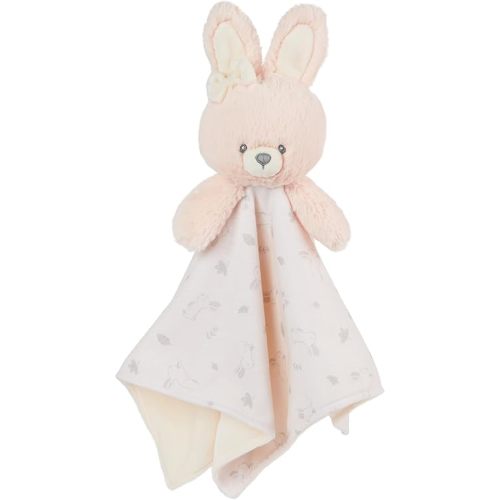 GUND Baby Sustainably Soft Bunny Lovey, Stuffed Animal Plush Blanket Made from 100% Recycled Materials, for Babies and Newborns, Pink/Cream, 10”