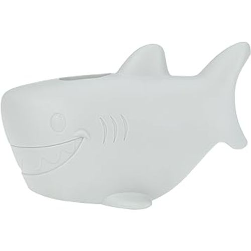 Nuby Bathtub Safety Spout Guard - Compatible with Most Standard Faucets - BPA-Free Bath Toys - Shark