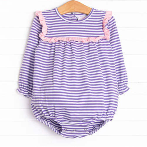 Bonnie Long Sleeve Bubble, Purple Stripe – Stitchy Fish