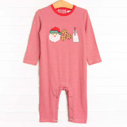 Santa's Treat Trio Applique Romper, Red – Stitchy Fish