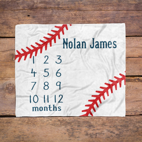 Milestone Blanket / Sports Milestone Blanket / Milestone Blanket Boy / New Mom Gift / Newborn Baby Gift / Baptism Gift / Baseball Blanket