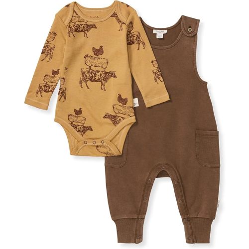 Burt's Bees Baby baby-boys Romper Jumpsuit, 100% Organic Cotton One-piece Short Sleeve Shortall, Long Sleeve Coverall
