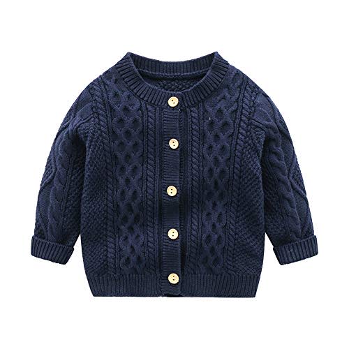 Infant Baby Boys Cardigan Crochet Sweater Toddler Knit Button up Casual Sweatshirt