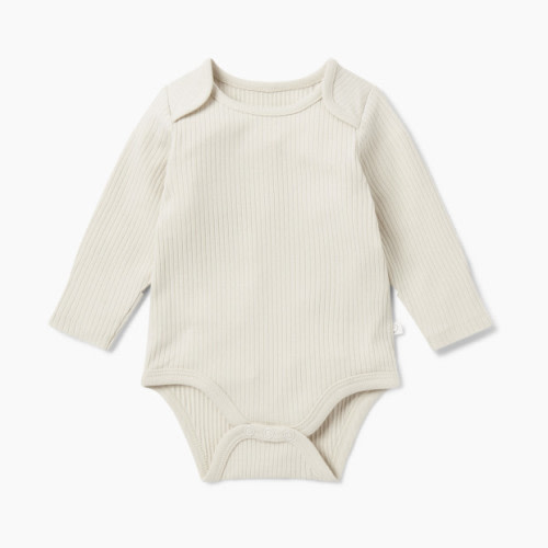 Ribbed Long Sleeve Bodysuit - Ecru