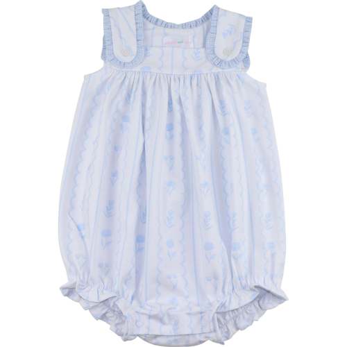 Blue Floral Stripe Knit Tab Bubble – Cecil & Lou