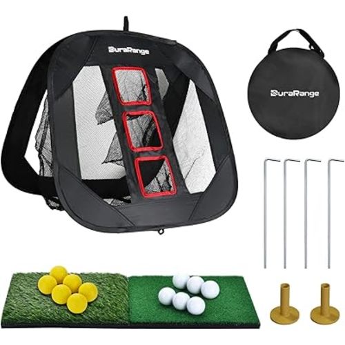 Pop-Up Golf Chipping Net - Ultimate Target Training Chip Aids for Precision & Distance, Outdoor | Indoor Practice, Golfer Gift