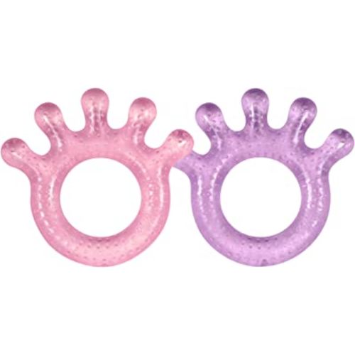 green sprouts Cooling Teether (2 Pack) | Soothes Gums & Promotes Healthy Oral Development | Safer Plastic Filled with sterilized Water, Chill for Extra Relief, Textured Surface to Massage Gums
