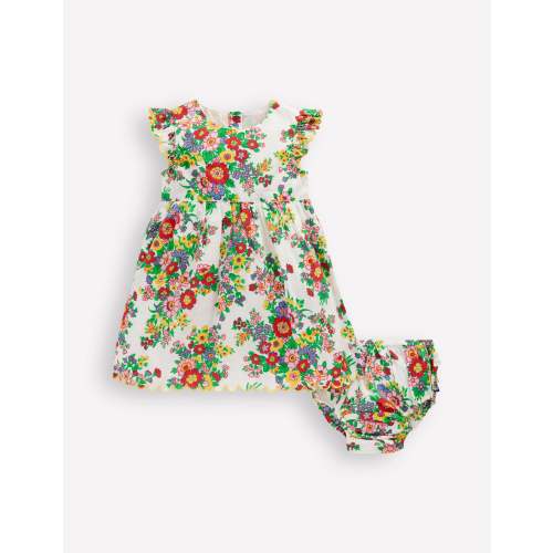 Woven Frill Dress-Multi Floral