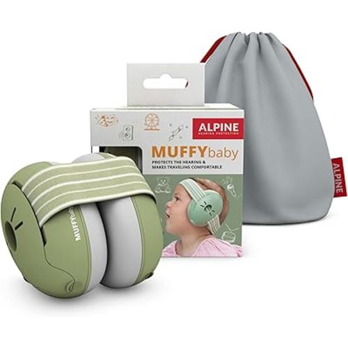 Alpine Muffy Baby Ear Protection for Babies and Toddlers up to 36 Months - CE & ANSI Certified - Noise Reduction Earmuffs - Comfortable Baby Headphones Against Hearing Damage & Improves Sleep - Pink