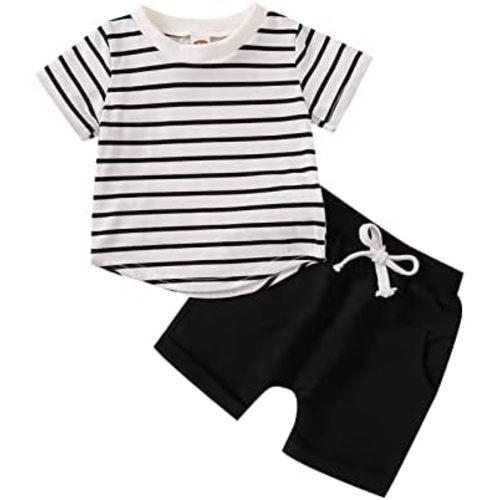 Toddler Baby Boys Summer Clothes Set Short Sleeve T-Shirt and Shorts Outfit