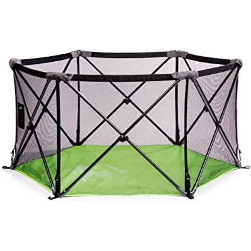 Summer Infant Pop ‘n Play Portable Playard, Green - Lightweight Play Pen for Indoor and Outdoor Use - Portable Playard with Fast, Easy and Compact Fold
