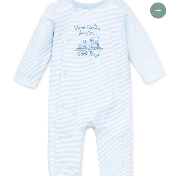 Thank Heaven for Little Boys Footed One-Piece (Hat not included)