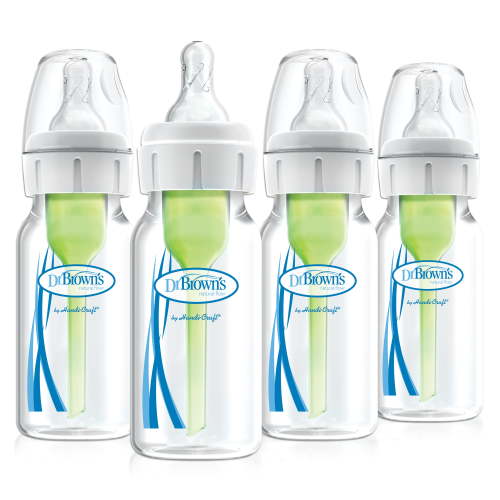Dr. Brown's Natural Flow Options+ Anti-Colic Baby Bottle, Narrow, 4 oz, 4 PK