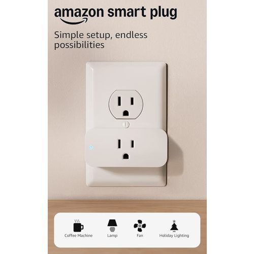 Amazon Smart Plug, Works with Alexa, Simple Setup, Endless Possibilities