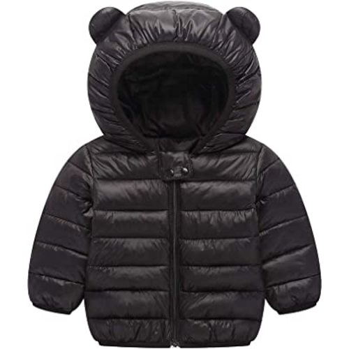 Winter Down Coats for Kids Baby Boys Girls Light Puffer Padded Jacket Bear Hoods Infant Outerwear