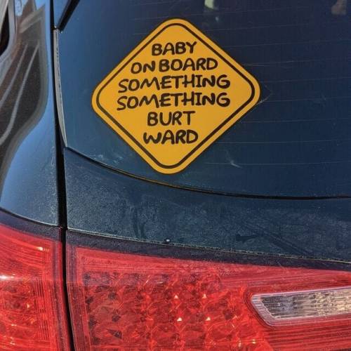 Baby on Board: Burt Ward Decal