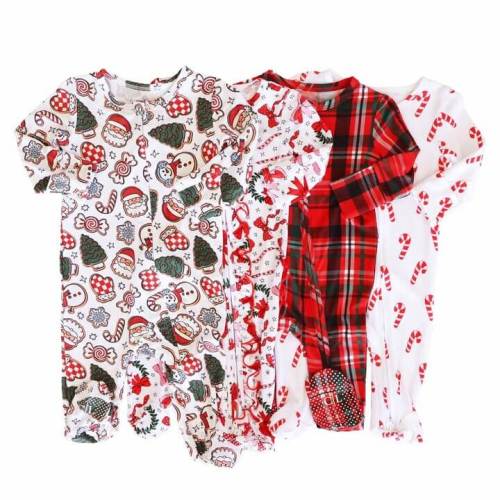 Christmas Zipper Footies*