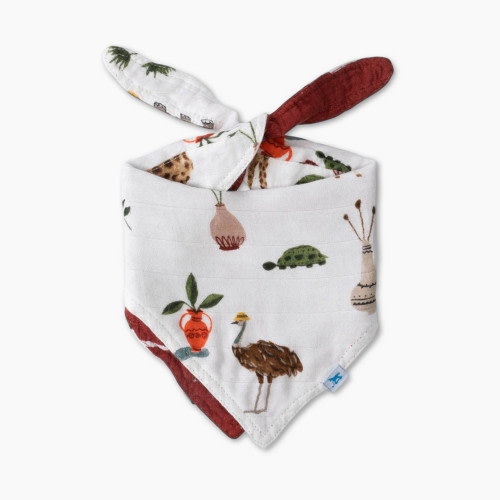 Little Unicorn Deluxe Muslin Reversible Bandana Bib - Safari Social