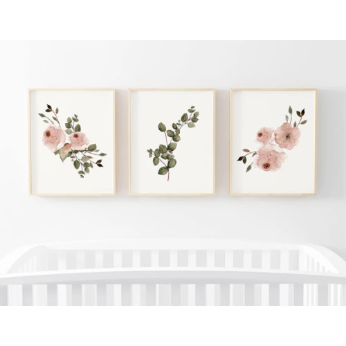 Millie's Dusty Rose Garden Bundled Digital Nursery Wall Art