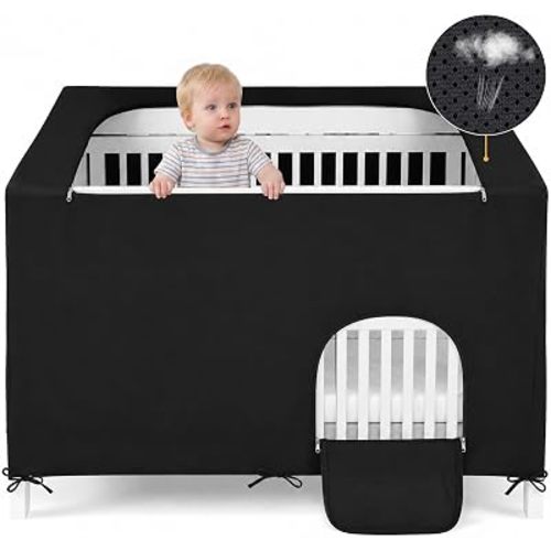 Crib Blackout Cover, Full Size, Ventilated Climb Protection
