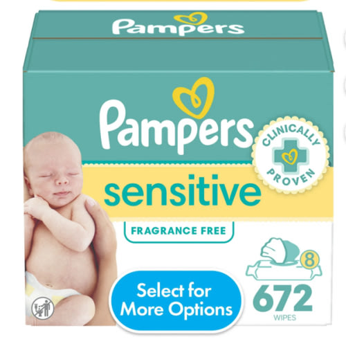Pampers Sensitive Baby Wipes, 8-Pack, 672 Count, Dermatologist Approved, Hypoallergenic, Alcohol and Fragrance Free - Walmart.com