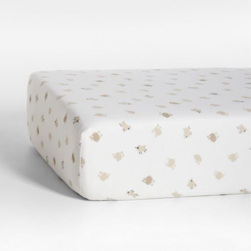 Sheep Gauze Organic Cotton Baby Crib Fitted Sheet