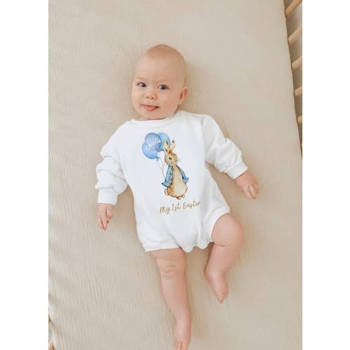 First Easter Outfit, Easter Bunny, Bunny Rabbit, Baby Sweatshirt, Sweatshirt Romper, Neutral, My First Easter, Easter Shirt, Boy Easter