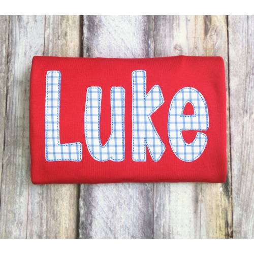 Applique Name Shirt | Boys Monogrammed Gingham Shirt | Custom Toddler Outfit Idea | Fun Everyday Kids Romper |