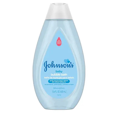 Johnson's Baby Bubble Bath for Gentle Baby Skin Care, Tearless Baby Bubble Bath Gently Cleanses Baby’s Delicate Skin, Hypoallergenic, Tear, Dye, Paraben & Sulfate-Free, 13.6 fl. oz