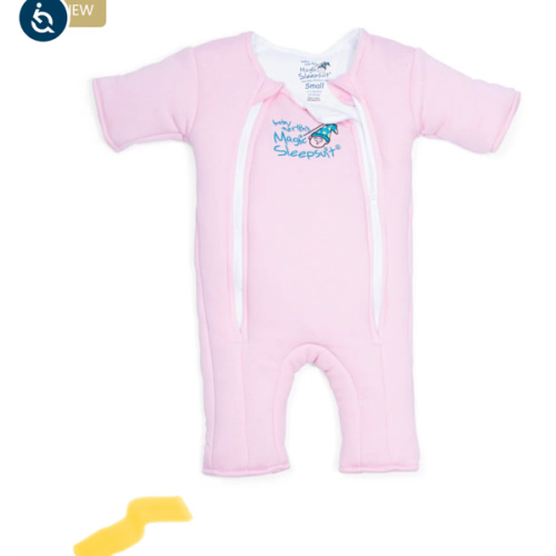 Pink Baby Merlin’s Magic Sleepsuit – Cozy 100% Cotton Baby Sleepwear