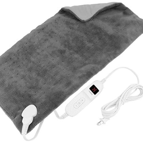 HubiCare Heating Pad for Back Pain Cramps Relief, Electric Heating Pad for Neck/Shoulder/Muscle Pain, Auto Off, Moist Heat Options, Machine Washable, Valentine Gifts for Women - XL (12" X 24")