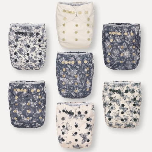 Nora's Nursery Cloth Pocket Diapers (7 Pack) - Country Garden