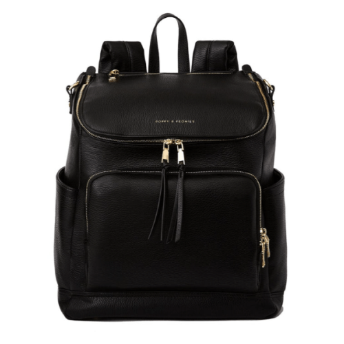 Lullaby Diaper Backpack Black | Poppy and Peonies – Poppy & Peonies