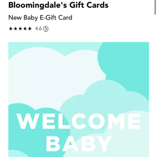 Bloomingdale’s New Baby E-Gift Card