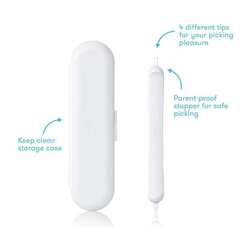 Frida Baby 3-in-1 Nose, Nail + Ear Picker [2 Count] by Frida Baby The Makers of NoseFrida The SnotSucker, Safely Clean Baby's Boogers, Ear Wax & More - 3-in-1 Picker (2pk)