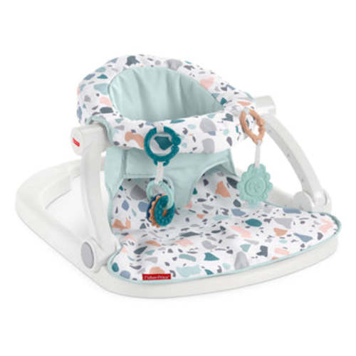 Fisher-Price Sit-Me-Up Floor Seat Portable Baby Chair With Toys, Pacific Pebble