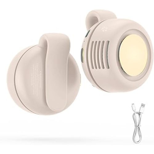 Portable Silent Mini Bladeless Electric fan Clip-On,3-Speed Rotatable Hands-FreeClip-On Fan for Shirt and Waist,Portable Mini Bladeless Fan Clip-On,For Outdoor & Travel & Office,Travel Accessories