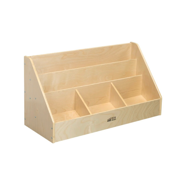5-Compartment Easy-to-Reach Book Display with Storage