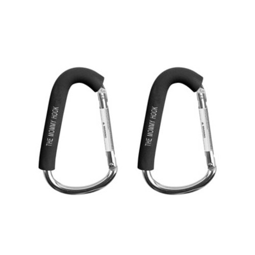 The Mommy Hook Stroller Accessory - 2pk Silver/Black
